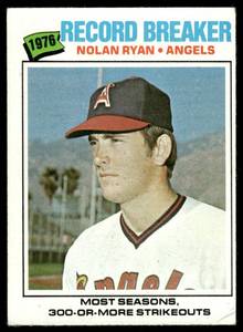 lot 102B image: Nolan Ryan 1977 Topps #234 California Angels Baseball Card