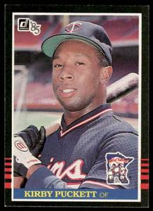 lot 103A image: Kirby Puckett RC 1985 Donruss #438 Minnesota Twins Baseball Card