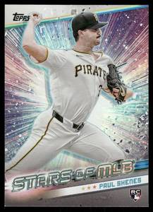 lot 108A image: Paul Skenes RC 2024 Topps Update Stars of MLB #SMLB-64 Pittsburgh Pirates Baseball Card
