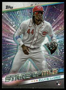 lot 110A image: Elly De La Cruz RC 2024 Topps Stars of MLB #SMLB-23 Cincinnati Reds Baseball Card