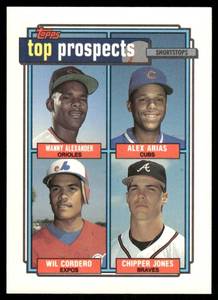 lot 110B image: Chipper Jones RC 1992 Topps #551 Atlanta Braves Baseball Card