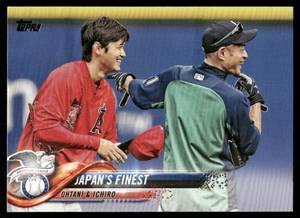 lot 113A image: Japans Finest (Shohei OhtaniIchiro) 2018 Topps Update #US153 Los Angeles AngelsSeattle Mariners Baseball Card