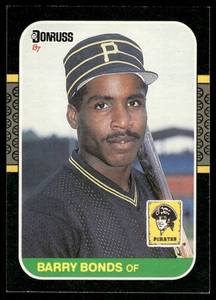 lot 135B image: Barry Bonds RC 1987 Donruss #361 Pittsburgh Pirates Baseball Card