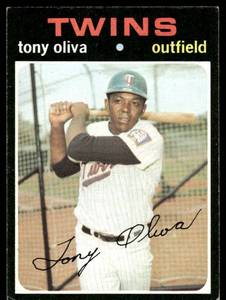 lot 136B image: Tony Oliva 1971 Topps #290 Minnesota Twins Baseball Card