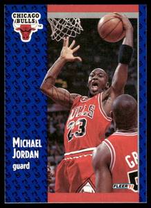 lot 48A image: Michael Jordan 1991 Fleer #29 Chicago Bulls Basketball Card