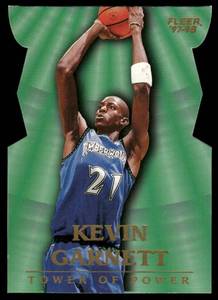 lot 56A image: Kevin Garnett 1998 Fleer #80 Minnesota Timberwolves Basketball Card