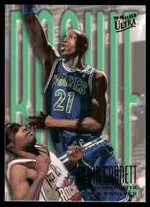 lot 57A image: Kevin Garnett RC 1996 Fleer Ultra #274 Minnesota Timberwolves Basketball Card