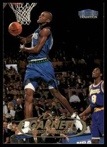 lot 63A image: Kevin Garnett 1998 Fleer Tradition #100 Minnesota Timberwolves Basketball Card