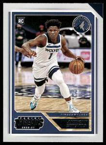 lot 116B image: Anthony Edwards RC 2020 Panini Chronicles #87 Minnesota Timberwolves Basketball Card