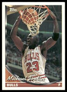 lot 122B image: Michael Jordan 1993 Topps #23 Chicago Bulls Basketball Card