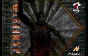 lot 124B image: LeBron James 2014 Panini Pinnacle Jamfest #9 Cleveland Cavaliers Basketball Card