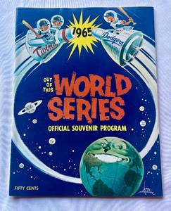 lot 7D image: 1965 Minnesots Twins World Series Program Los Angeles Dodgers Vintage Baseball