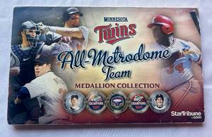 lot 8D image: Minnesots Twins All-Metrodome Medallion Collection - Puckett, Mauer, and more