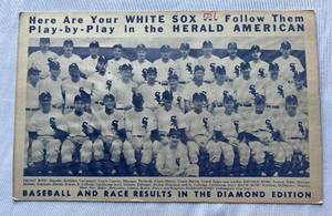 lot 13D image: 1951 Chicago White Sox vs. New York Yankees Vintage Score Card