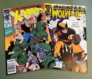 lot 31C image: 2 Marvel Comic Books - X-Mend and Wolverine 1990