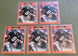 lot 188 image: Cris Carter RC Lot Rookie Minnesota Vikings Football Cards