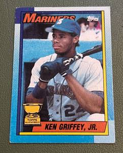 lot 190 image: Ken Griffy Jr. Rookie Cup 1990 Topps #336 Baseball Card