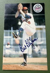 lot 67D image: Bert Blyleven 1986 Press Park Post Card Minnesota Twins 25 Year Anniversary