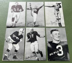 lot 68D image: 1948-1952 Football Exhibit Card 6-Card Vintage Lot