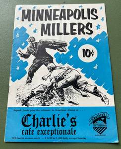 lot 70D image: 1953 Minneapolis Millers Vintage Baseball Scorecard and Program