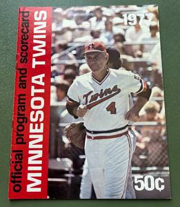 lot 78D image: Minnesota Twins Baseball 1977 Official Program and Scorecard