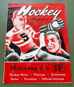 lot 87D image: 1949-1950 Minneapolis Hockey Magazine
