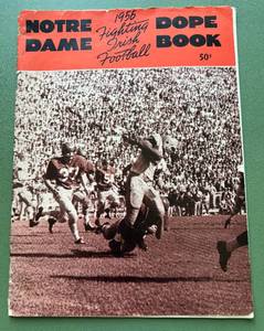 lot 93D image: 1956 Notre Dame Fighting Irish Football Dope Book Program