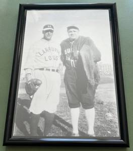 lot 65D image: Babe Ruth and Lou Gherig Photo from October 18, 1927 at The Stockyards Ballpark in Sioux City, Iowa - Vintage Baseball