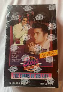 lot 207 image: The Elvis Collection Cards of His Life New Sealed Pack Box