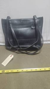 lot 22X image: Coach Black Leather Tote Bag  346