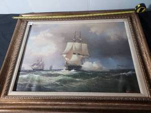 lot 28X image: Vintage Nautical Ship Painting  162