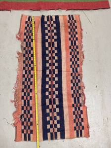 lot 43 image: Wool Checkered & Striped Blankets
