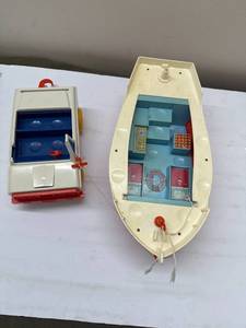 lot 65 image: Vintage Hasbro Toy Boat