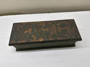 lot 69 image: Vintage Carved Box with Tools Lot