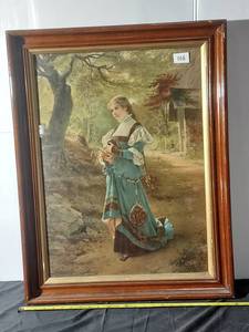lot 106 image: Antique Framed Portrait Painting