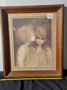 lot 113 image: Framed Art Print of Children