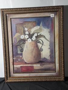 lot 116 image: Ornate Framed Floral Painting