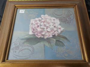 lot 123 image: Framed Hydrangea Floral Print