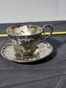 lot 149 image: Benedict Silver Plate Teacup Set