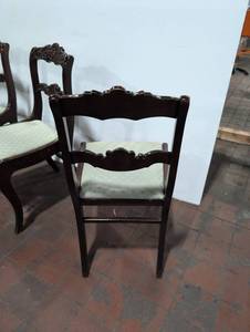 Vintage Carved Wooden Dining Chairs