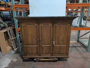 lot 255 image: Wooden Cabinet with Granite Top