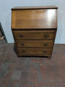 lot 262 image: Vintage Wooden Secretary Desk