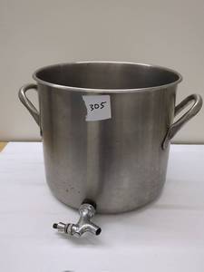 lot 305 image: Stainless Steel Pot with Cornelius Spout 305