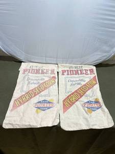 lot 348 image: Vintage Pioneer Hybrid Seed Corn Bags Collectible Decor