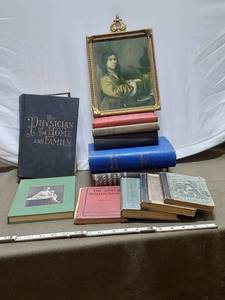 lot 419 image: Vintage Book Collection with Framed Print
