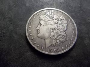 lot 28 image: 1901 Morgan Silver Dollar