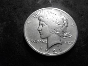1921 Peace Silver Dollar