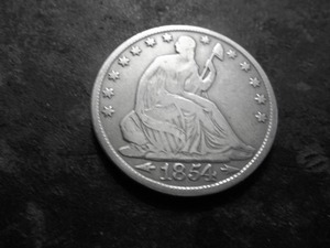 lot 38 image: 1854 O Seated Liberty Half Dollar