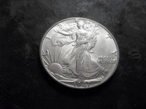 lot 40 image: 1947 D Walking Liberty Silver Half Dollar