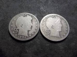 lot 45 image: 1896, 1896 O Barber Quarters